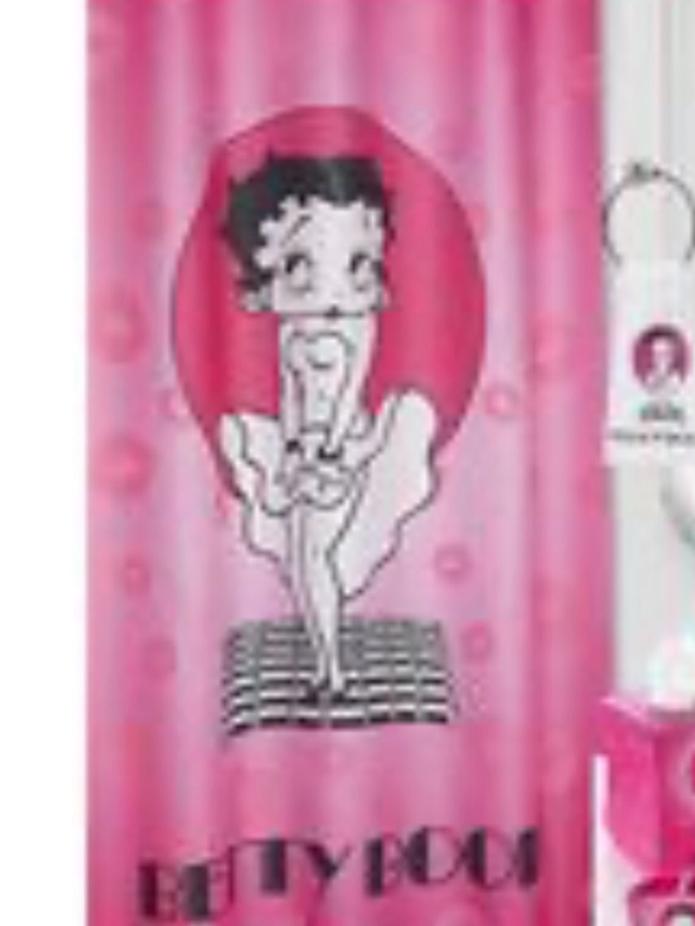 Betty Boop Pink Shower Curtain with Playful Graphic